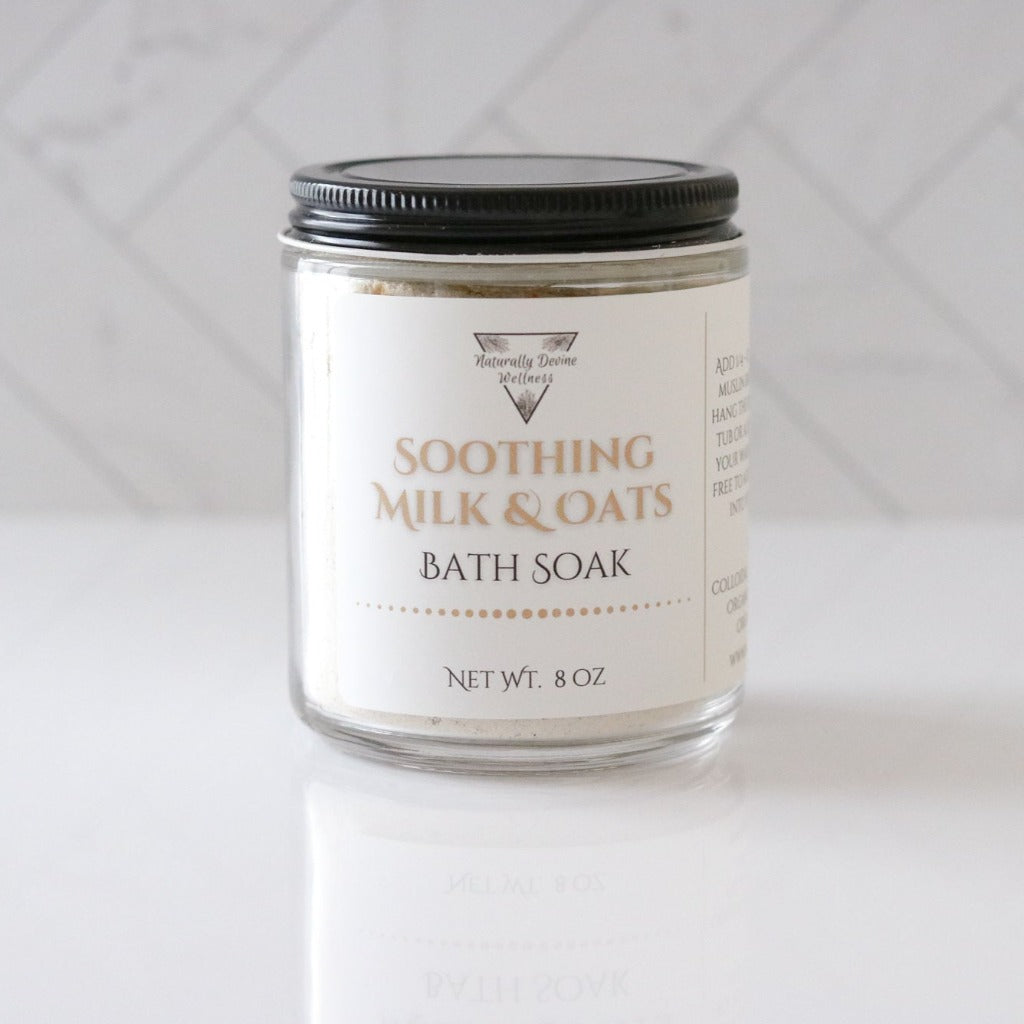 Soothing Milk & Oats Herbal Bath Soak - Naturally Devine Wellness