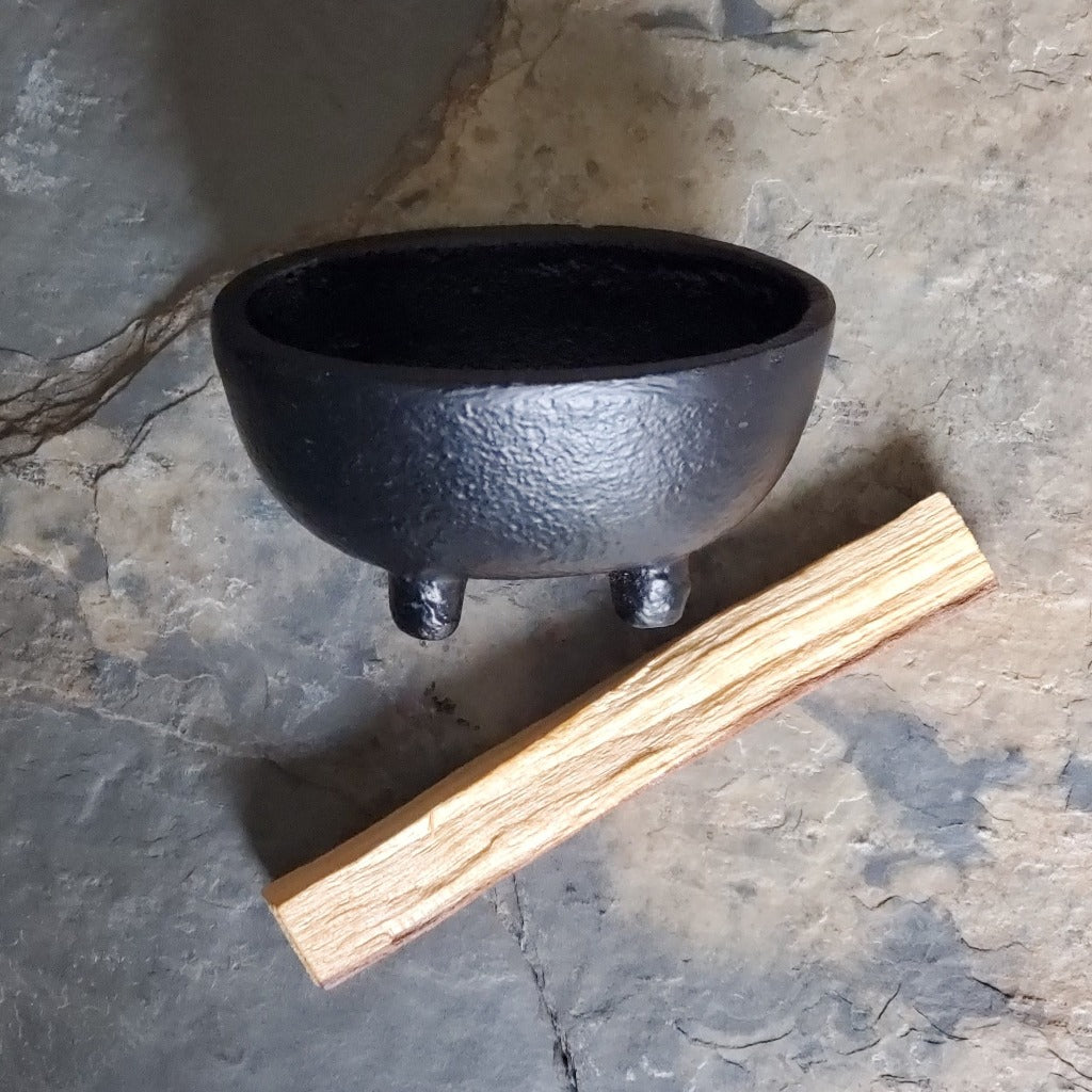 Mini Cast Iron Cauldron Incense Holder, Cast Iron Incense Holder, Naturally Devine Wellness