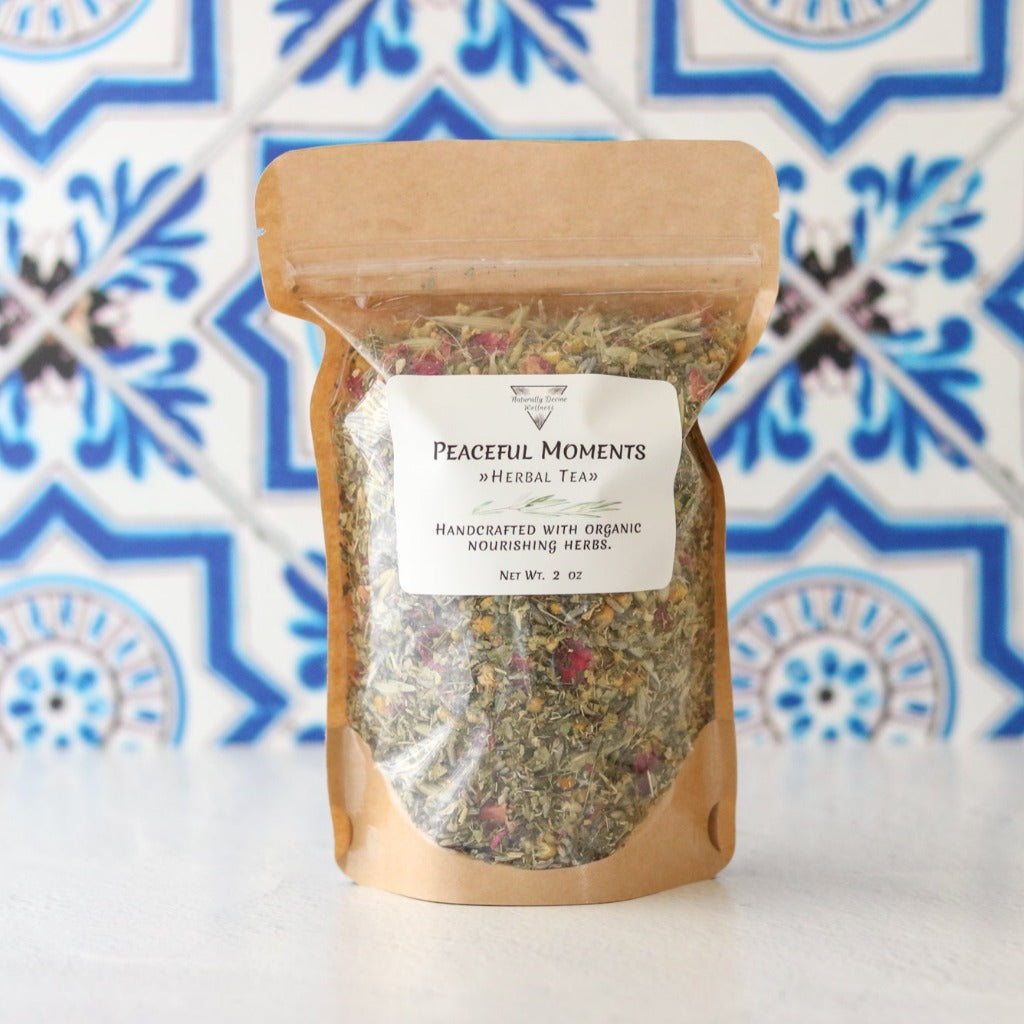 Peaceful Moments Herbal Tea, Herbal Loose Leaf Tea, Naturally Devine Wellness