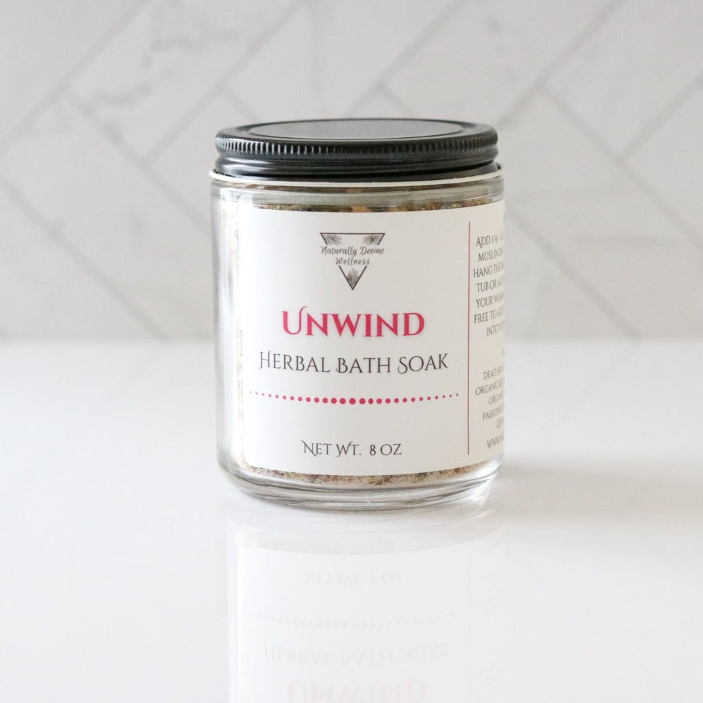 Unwind Herbal Bath Soak - Naturally Devine Wellness